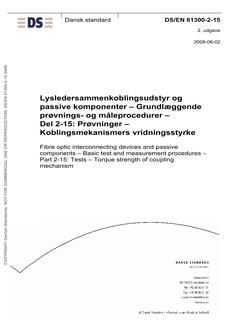 DANSK DS/EN 61300-2-15