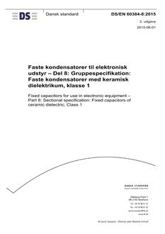 DANSK DS/EN 60384-8