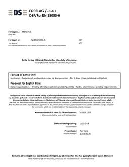 DANSK DSF/FPREN 15085-6