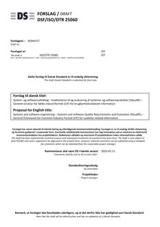 DANSK DSF/ISO/DTR 25060