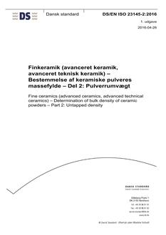 DANSK DS/EN ISO 23145-2