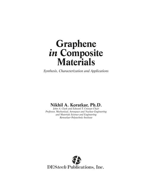 Graphene in Composite Materials: Synthesis, Characterization & App.