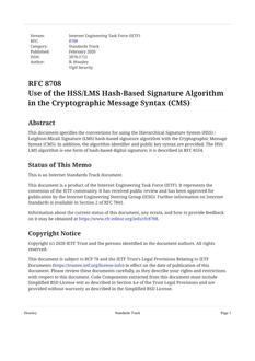 IETF RFC 8708