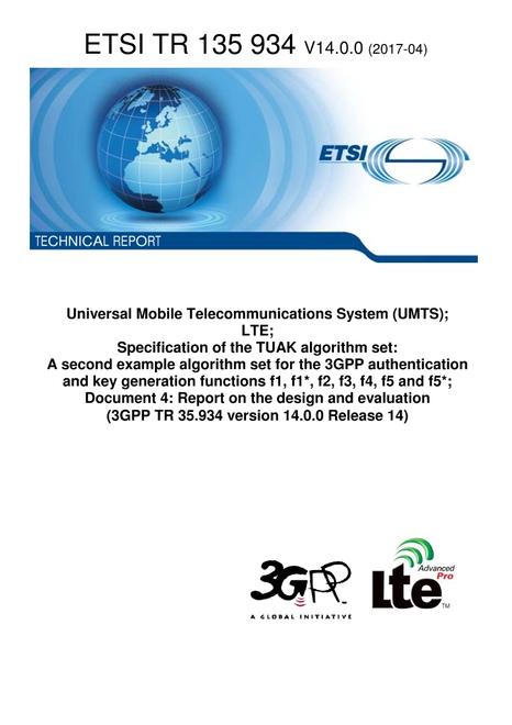 ETSI TR 135 934