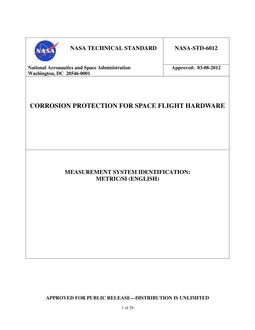 NASA NASA-STD-6012