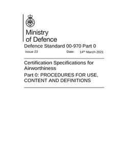 MODUK DEF STAN 00-970: PART 0