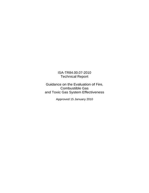 ISA TR84.00.07