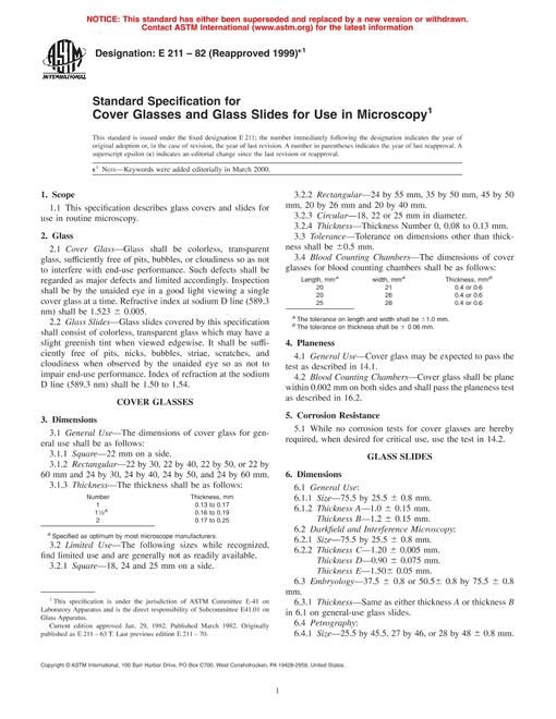 ASTM E211-82(1999)e1