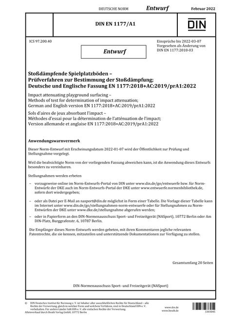 DIN EN 1177/A1 - DRAFT