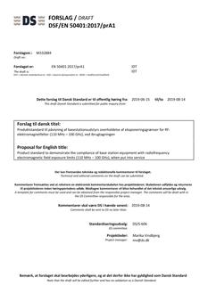 DANSK DSF/EN 50401/PRA1