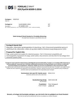 DANSK DSF/FPREN 60309-5