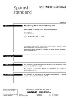 AENOR UNE-EN ISO 16140