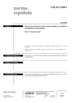 AENOR UNE-EN 13100-1