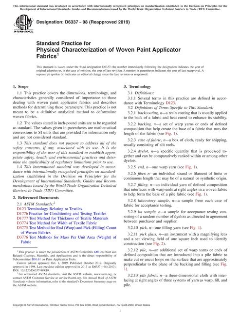 ASTM D6337-98(2019)
