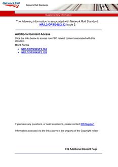 NR NR/L3/OPS/045/2.12 ISSUE 2