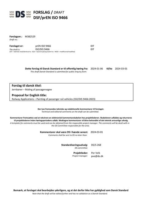 DANSK DSF/PREN ISO 9466