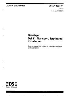 DANSK DS/EN 1337-11