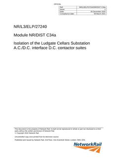 NR NR/L3/ELP/27240/NR/DIST C34A ISSUE 1