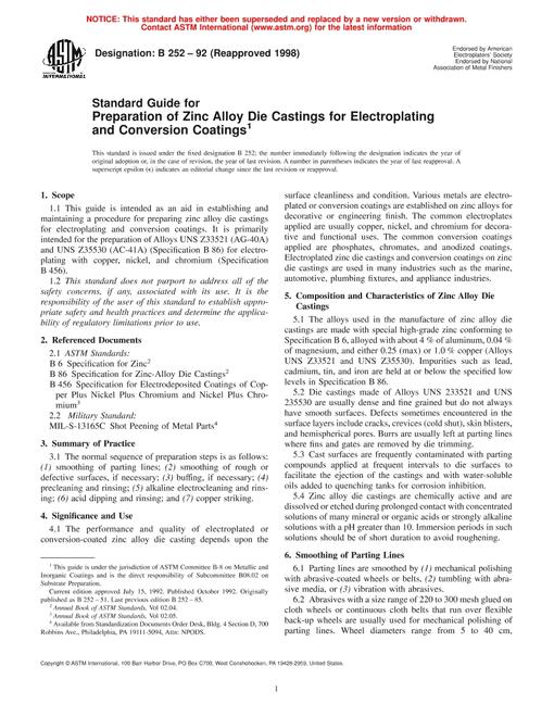 ASTM B252-92(1998)