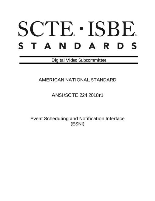 SCTE 224 2018