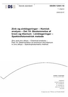DANSK DS/EN 12441-10