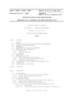 ARMY UFGS-01 91 00.15 10