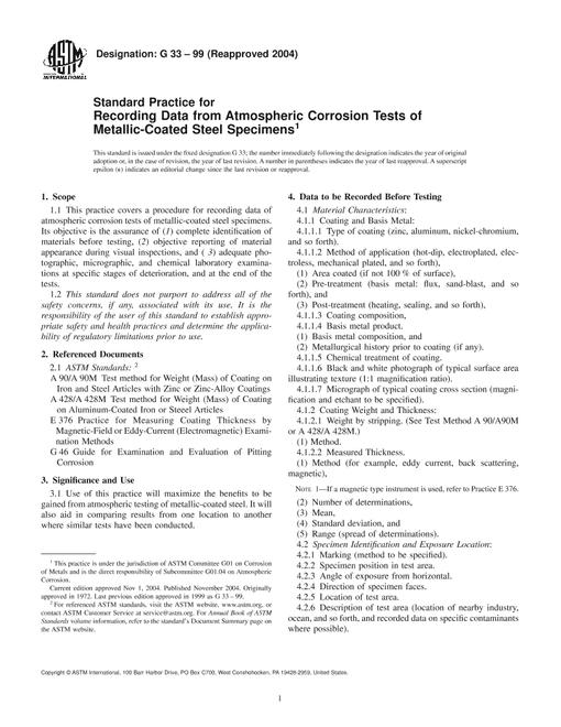 ASTM G33-99(2004)