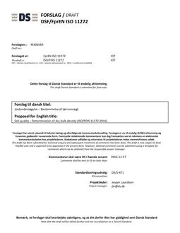 DANSK DSF/FPREN ISO 11272