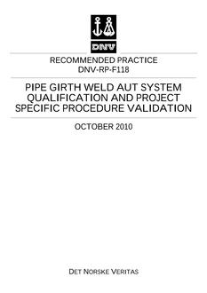 DNV DNV-RP-F118
