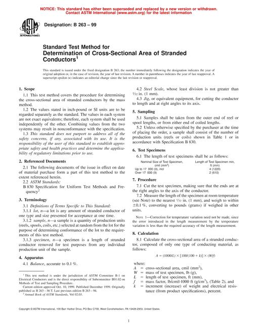 ASTM B263-99