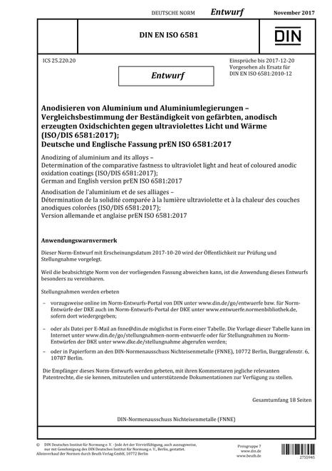 DIN EN ISO 6581 - DRAFT