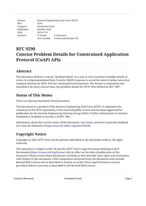 IETF RFC 9290