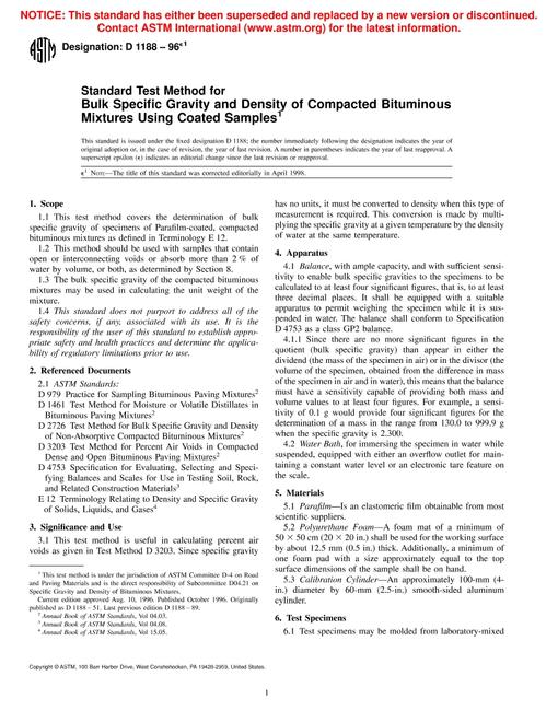 ASTM D1188-96e1