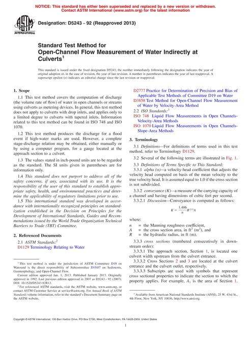ASTM D5243-92(2013)