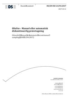 DANSK DS/EN ISO 21294