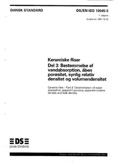 DANSK DS/EN ISO 10545-3