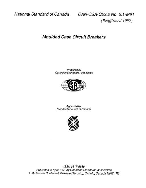 CAN/CSA C22.2 NO. 5.1-M91 (R2001)