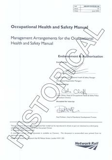 NR NR/SP/OHS/00100 ISSUE 1