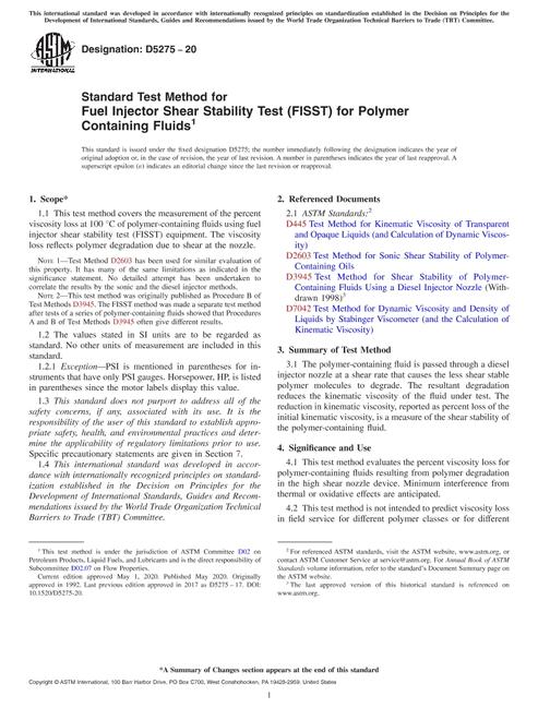 ASTM D5275-20