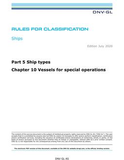 DNV DNVGL-RU-SHIPS PART 5 CHAPTER 10