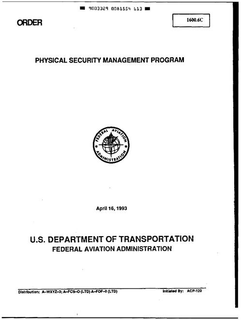 FAA FO 1600.6C