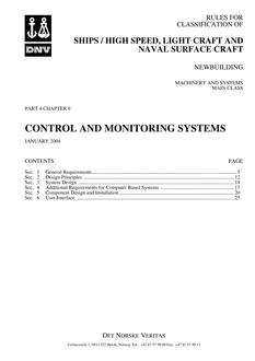 DNV DNV-RU-SHIPS/HSLC PART 4 CHAPTER 9