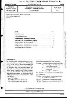 VDI VDI 2014 BLATT 1