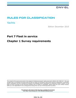 DNV DNVGL-RU-YACHT PART 7 CHAPTER 1