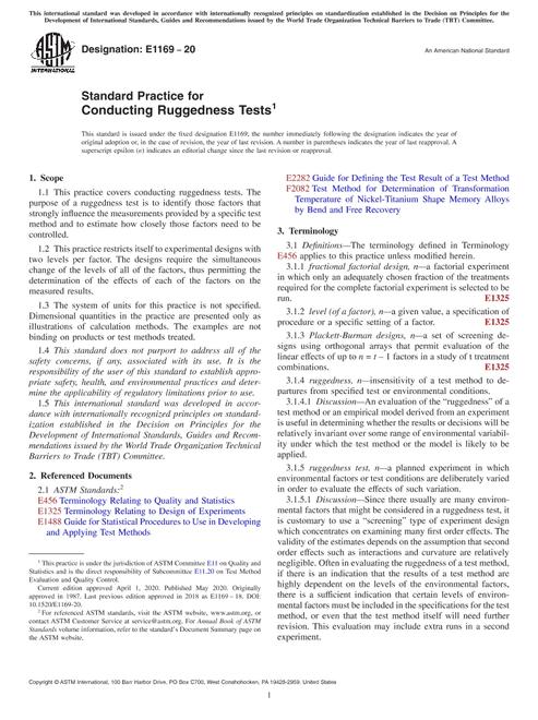 ASTM E1169-20