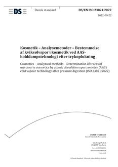 DANSK DS/EN ISO 23821