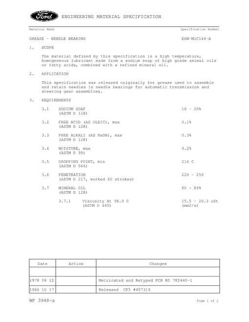 FORD ESW-M1C144-A