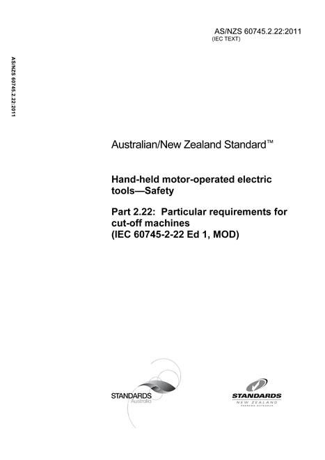 AS/NZS 60745.2.22:2011