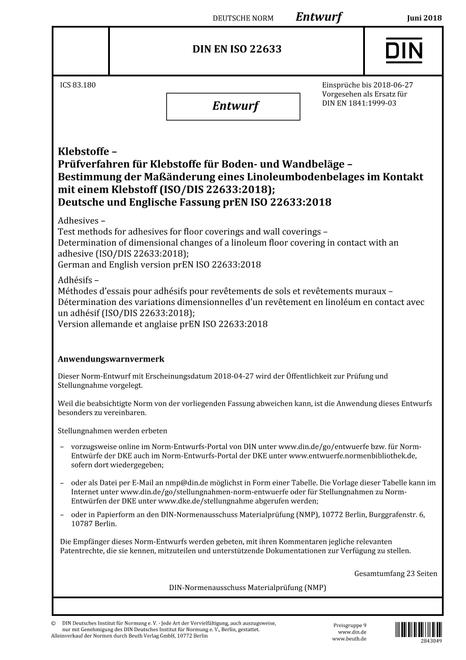 DIN EN ISO 22633 - DRAFT