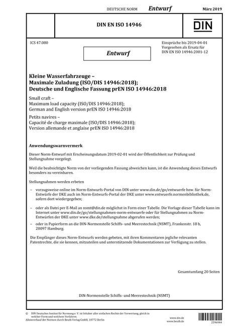 DIN EN ISO 14946 - DRAFT